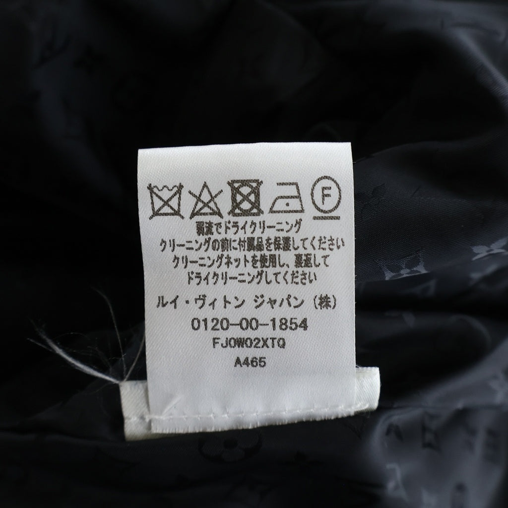 LOUIS VUITTON(ルイヴィトン) モノグラムライニング ナイロン レザーパッチ フーデッド コート ブラック FJ0W02XTQ レディース