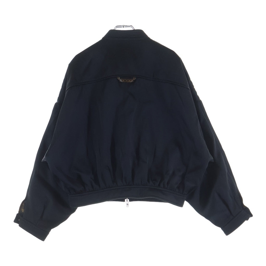 LOUIS VUITTON(ルイヴィトン) アジャスタブルディテール サテンボンバージャケット ジップアップ ブルゾン アセテート レーヨン ブラック RW221W IW3 FMJA36 レディース