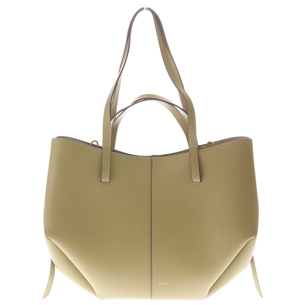 Polene(ポレーヌ) シムミニ レザー 2WAY トートバッグ ハンドバッグ ショルダーバッグ キャメル ブラウン系 レディース