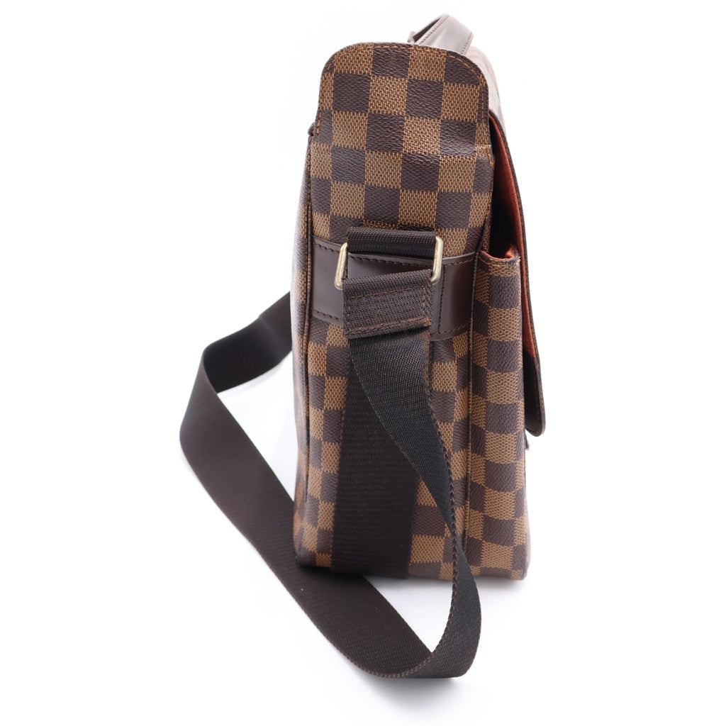 LOUIS VUITTON(ルイヴィトン) ダミエ ブロードウェイ ショルダーバッグ ブラウン レザー×PVC N42270 ゴールド金具 レディース