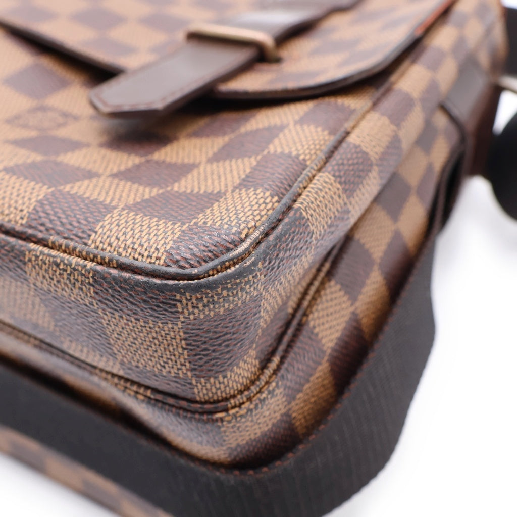 LOUIS VUITTON(ルイヴィトン) ダミエ ブロードウェイ ショルダーバッグ ブラウン レザー×PVC N42270 ゴールド金具 レディース