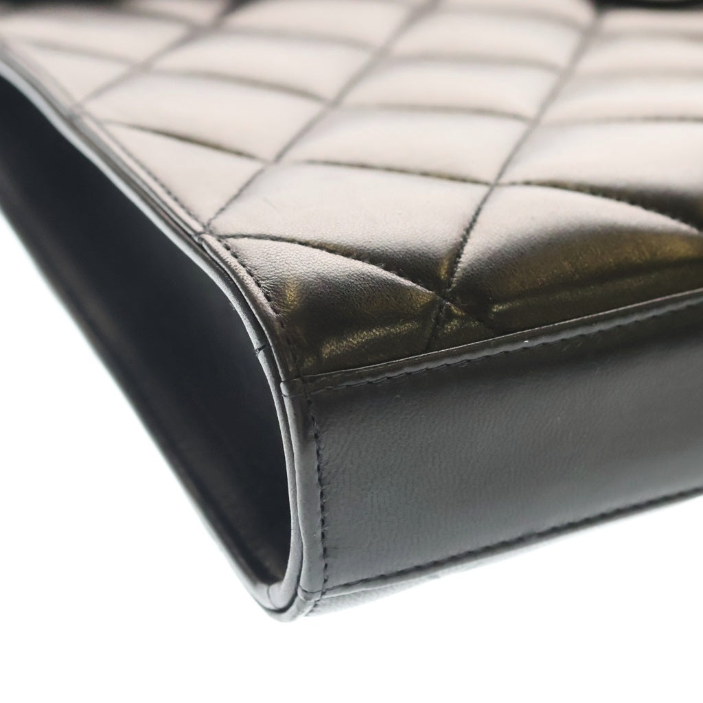 CHANEL(シャネル) マトラッセ デカココマーク ブリーフケース ビジネスバック ゴールド金具 ラムスキン ブラック レディース