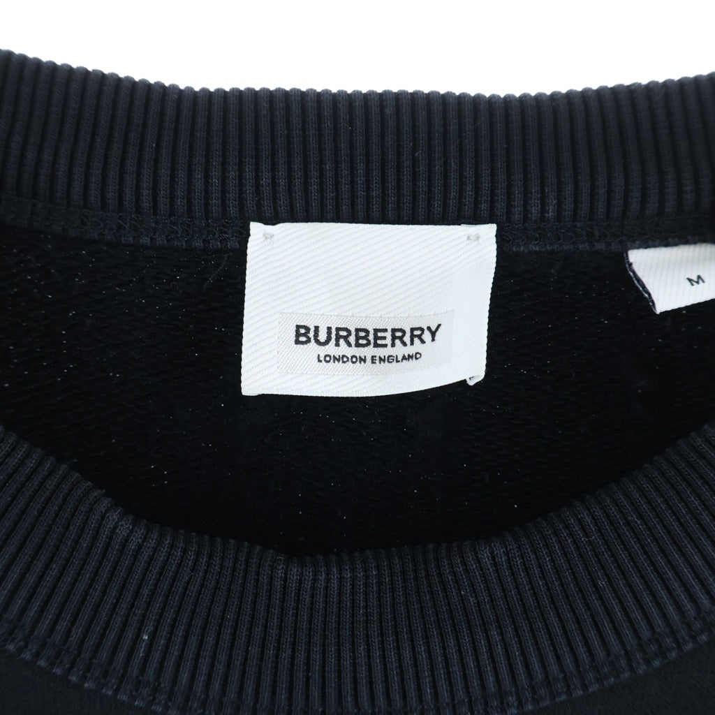 BURBERRY(バーバリー) フロントロゴプリント スウェット トレーナー コットン ブラック 8017228
