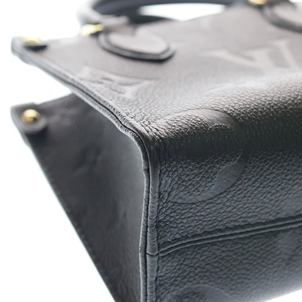 LOUIS VUITTON(ルイヴィトン) モノグラム アンプラント オンザゴーBB レザー ゴールド金具 2WAY ハンドバッグ ショルダーバッグ ICタイプ ブラックM46993 レディース