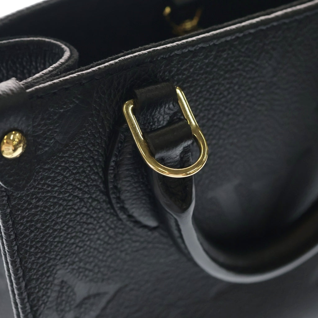 LOUIS VUITTON(ルイヴィトン) モノグラム アンプラント オンザゴーBB レザー ゴールド金具 2WAY ハンドバッグ ショルダーバッグ ICタイプ ブラックM46993 レディース