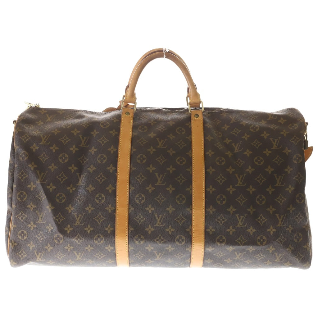 LOUIS VUITTON(ルイヴィトン) モノグラム キーポルバンドリエール60 2WAYハンドバッグ ボストンバッグ トラベルバッグ ショルダーバッグ ブラウン レザー×PVC M41412