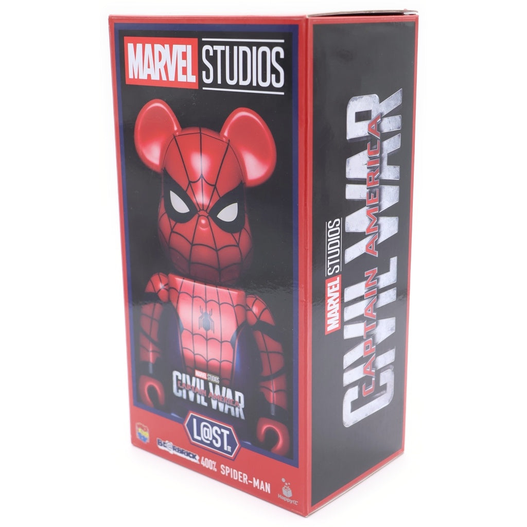 BE@RBRICK(ベアブリック) メディコムトイ Happyくじ L＠ST賞 SPIDER-MAN MARVEL STUDIOS スパイダーマン 400% フィギュア レッド