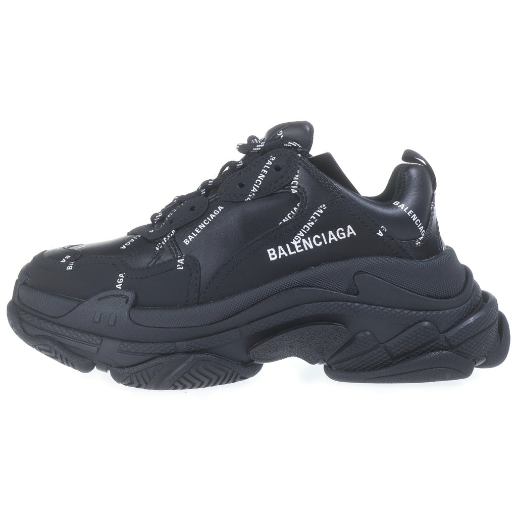 BALENCIAGA(バレンシアガ) Triple S トリプルエス オールオーバーロゴ ローカットシューズ スニーカー ブラック レディース