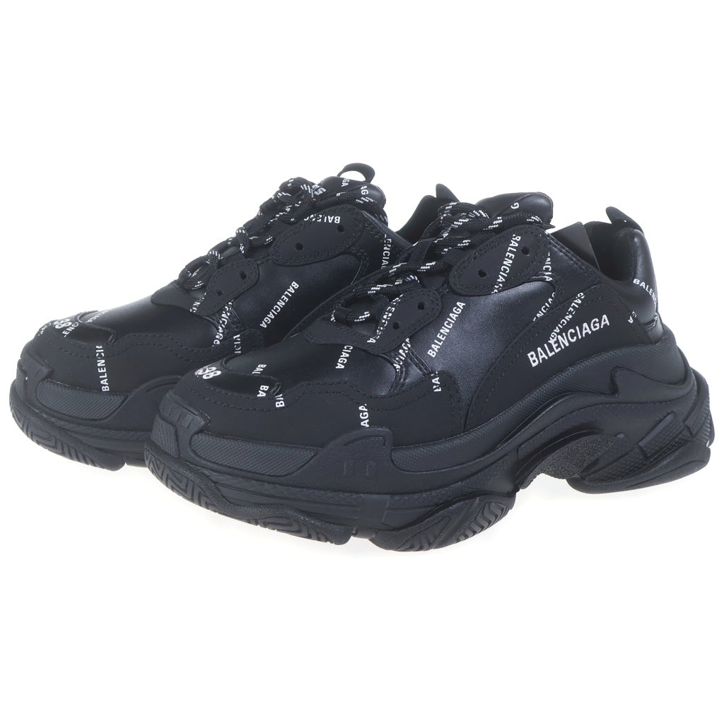 BALENCIAGA(バレンシアガ) Triple S トリプルエス オールオーバーロゴ ローカットシューズ スニーカー ブラック レディース