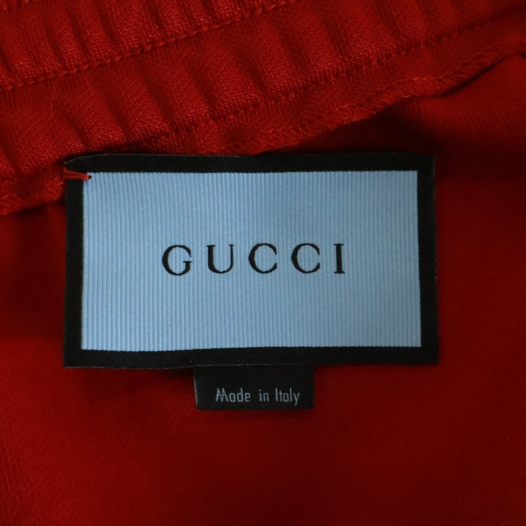 GUCCI(グッチ) ×adidas コットンジャージ サイドライン プリーツ ロングスカートレッド レディース