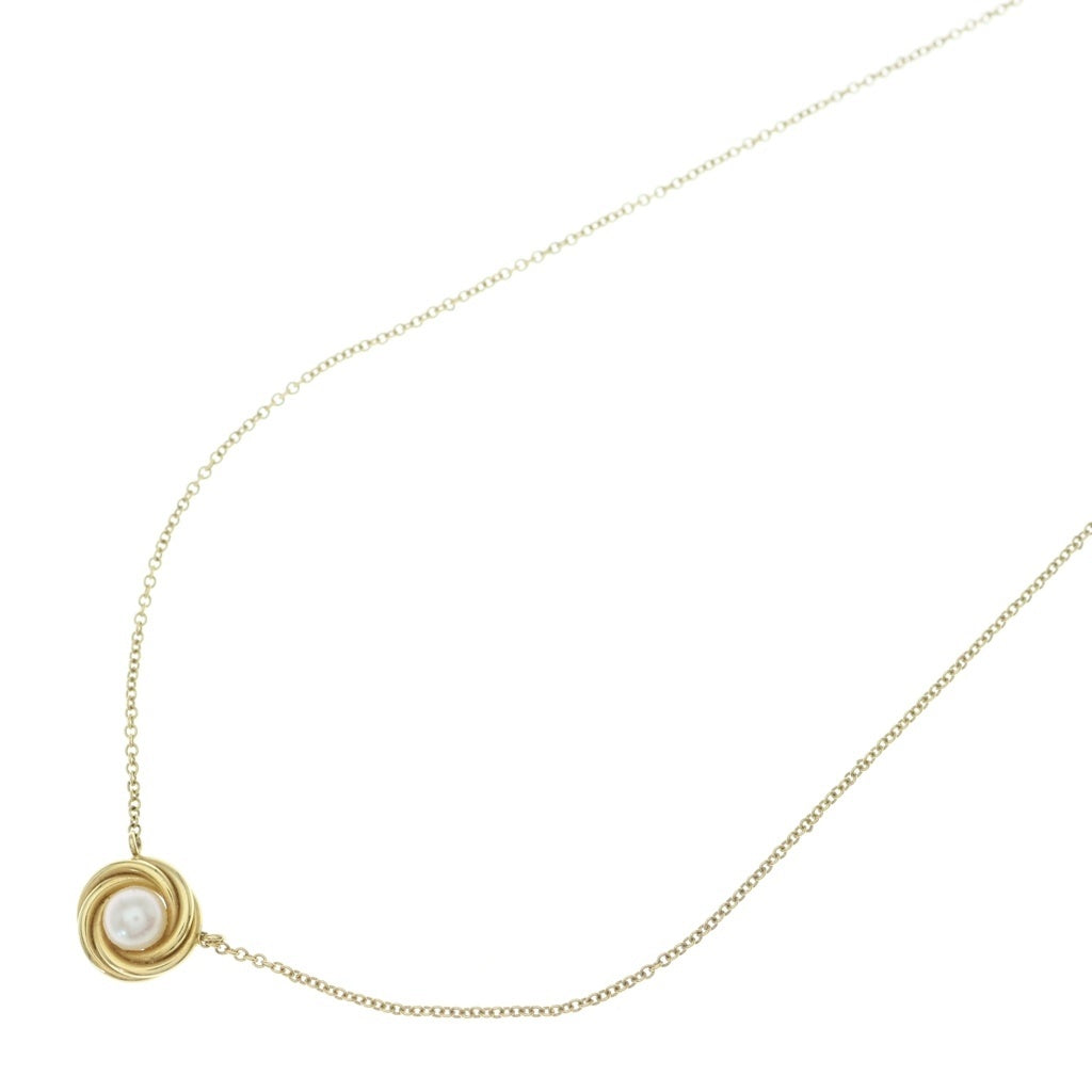 TIFFANY & Co.(ティファニー) パールネックレス ペンダント チェーン イエローゴールド Au750 レディース