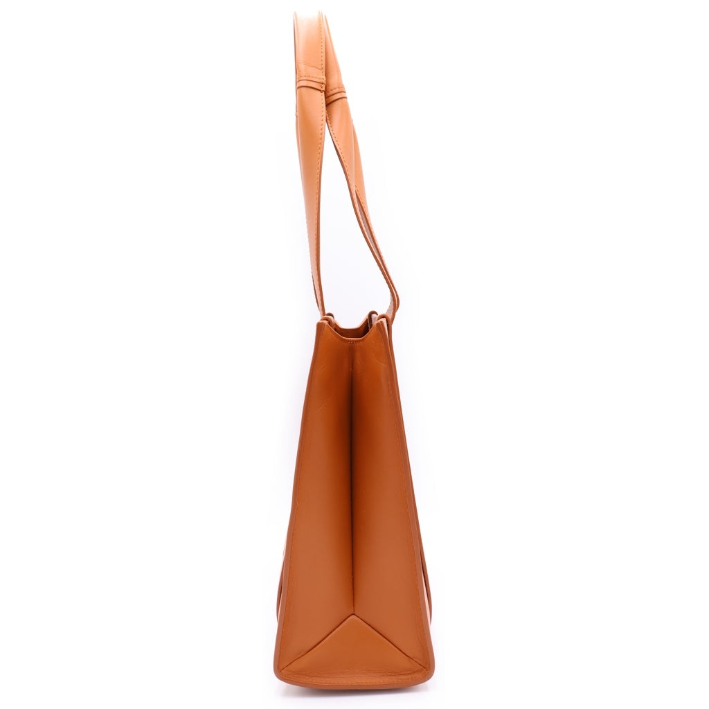 Chloe(クロエ) ウッディ ミディアム トートバッグ ハンドバッグ ブラウン レザー レディース