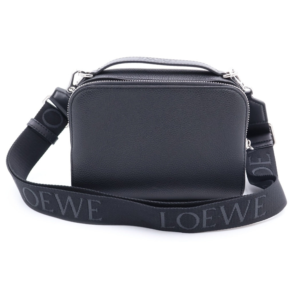 LOEWE(ロエベ) アナグラム カメラバッグ ミニ ショルダーバッグ ソフトグレインカーフ ブラック C660R41X02 シルバー金具