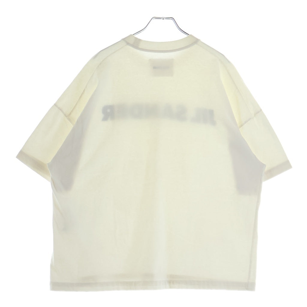 JIL SANDER(ジルサンダー) フロントロゴプリント クルーネック半袖Tシャツカットソー コットン ホワイト KK JM ZI 0008