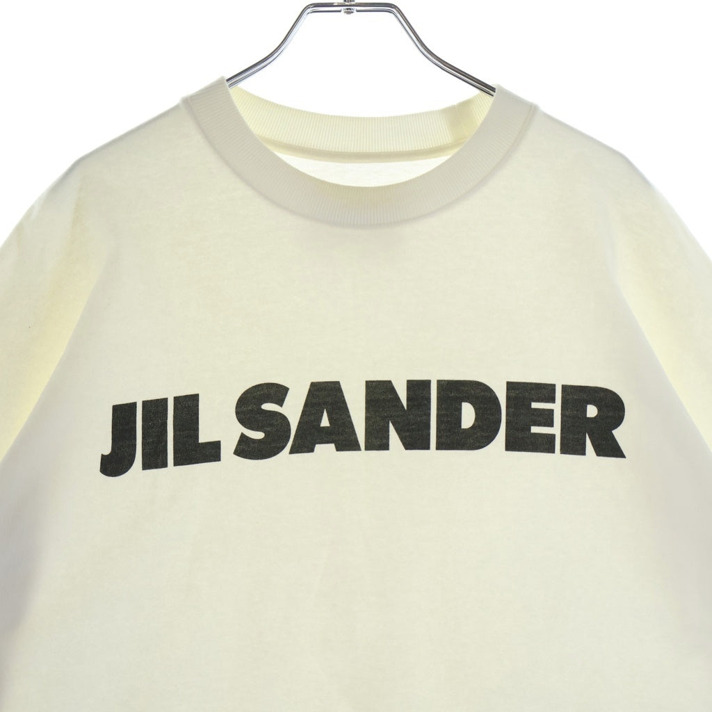 JIL SANDER(ジルサンダー) フロントロゴプリント クルーネック半袖Tシャツカットソー コットン ホワイト KK JM ZI 0008