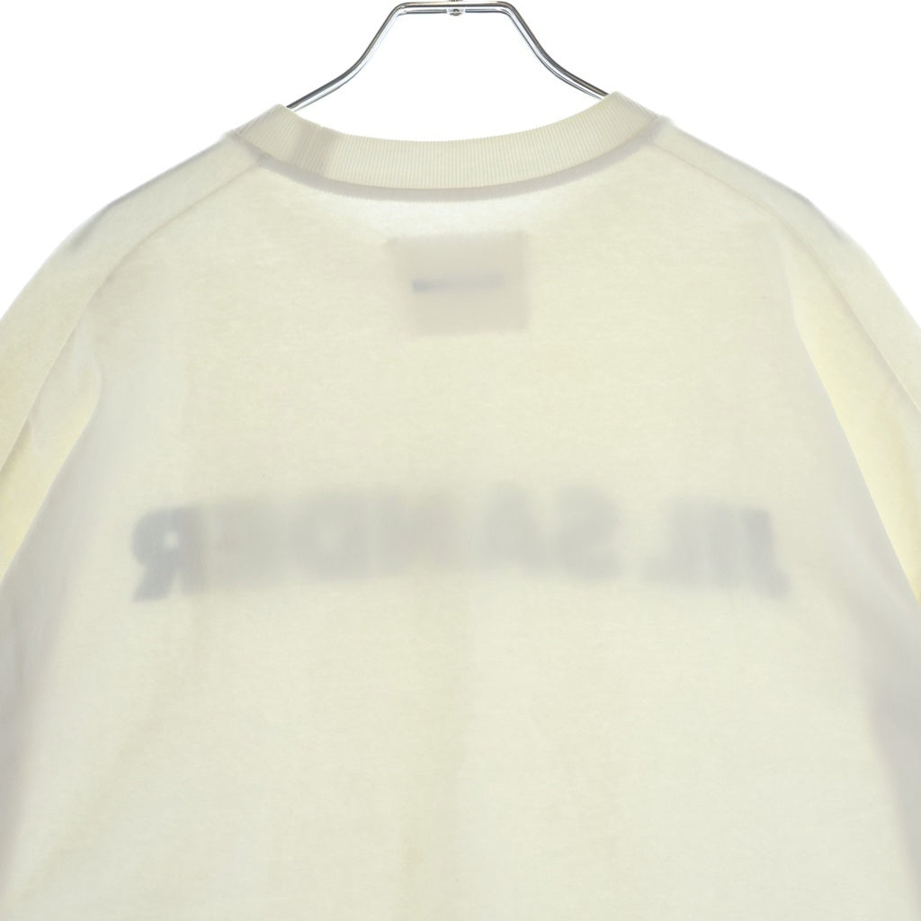 JIL SANDER(ジルサンダー) フロントロゴプリント クルーネック半袖Tシャツカットソー コットン ホワイト KK JM ZI 0008