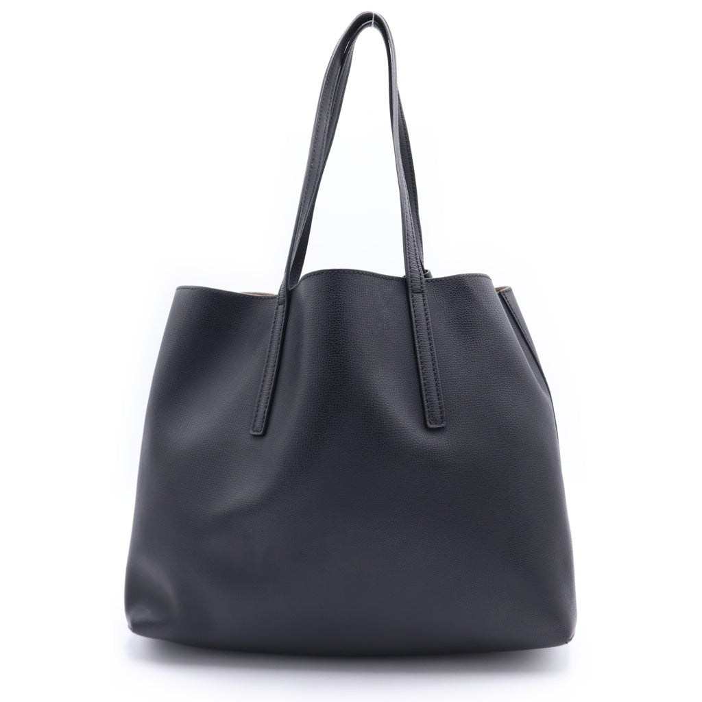 FENDI(フェンディ) エフイズ トートバッグ ハンドバッグ ブラック レザー 8BH348 シルバー金具 レディース