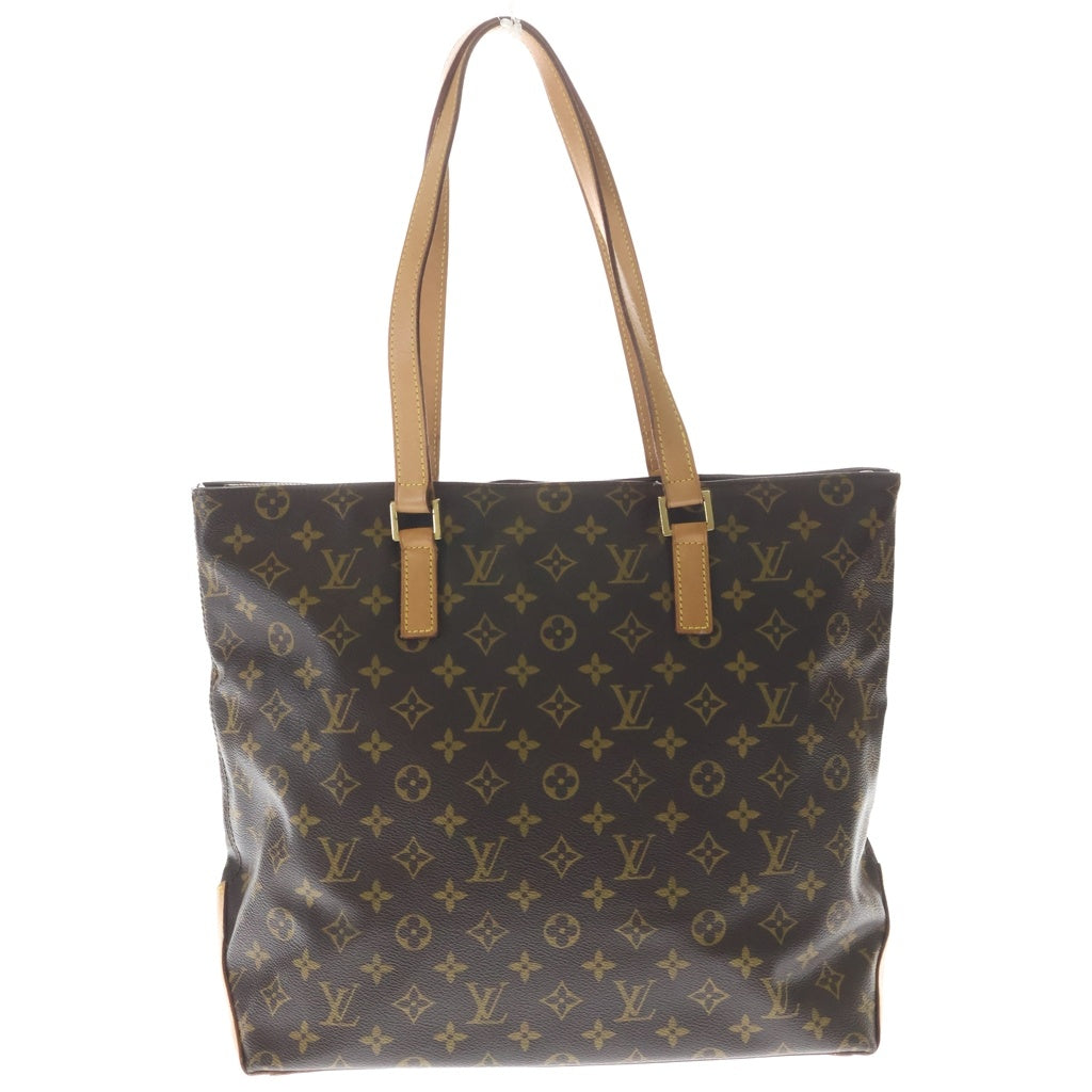 LOUIS VUITTON(ルイヴィトン) モノグラム カバ・メゾ トートバッグ ハンドバッグ ブラウン レザー×PVC M51151 ゴールド金具
