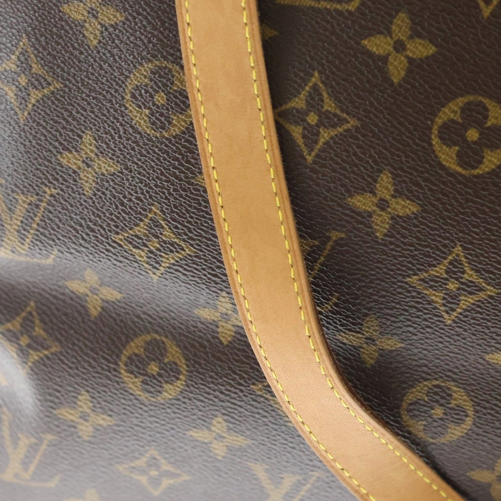 LOUIS VUITTON(ルイヴィトン) モノグラム カバ・メゾ トートバッグ ハンドバッグ ブラウン レザー×PVC M51151 ゴールド金具