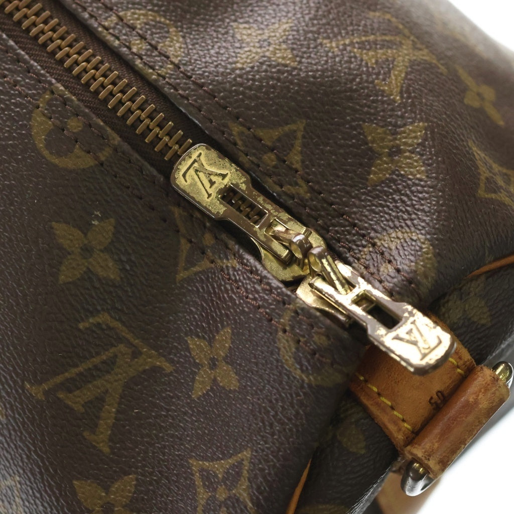 LOUIS VUITTON(ルイヴィトン) モノグラム キーポルバンドリエール50 2WAYハンドバッグ ボストンバッグ トラベルバッグ ショルダーバッグ ブラウン レザー×PVC M41416 ゴールド金具