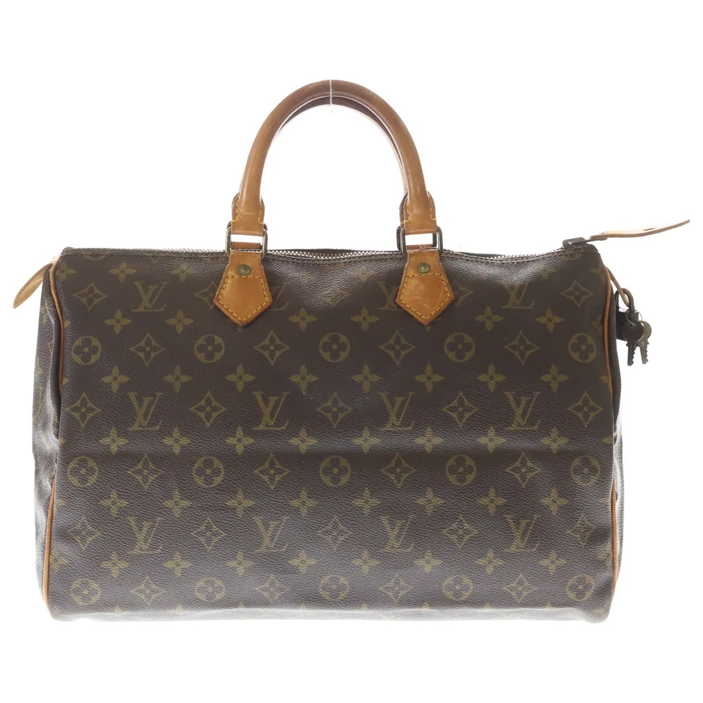 LOUIS VUITTON(ルイヴィトン) モノグラム スピーディ40 ハンドバッグ ボストンバッグ ブラウン レザー×PVC M41522 ゴールド金具 レディース
