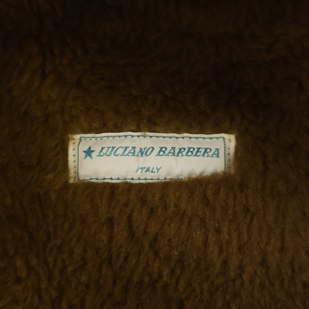 LUCIANO BARBERA(ルチアーノバルベラ) ムートンレザー シアリング ジャケット ブラウン レディース