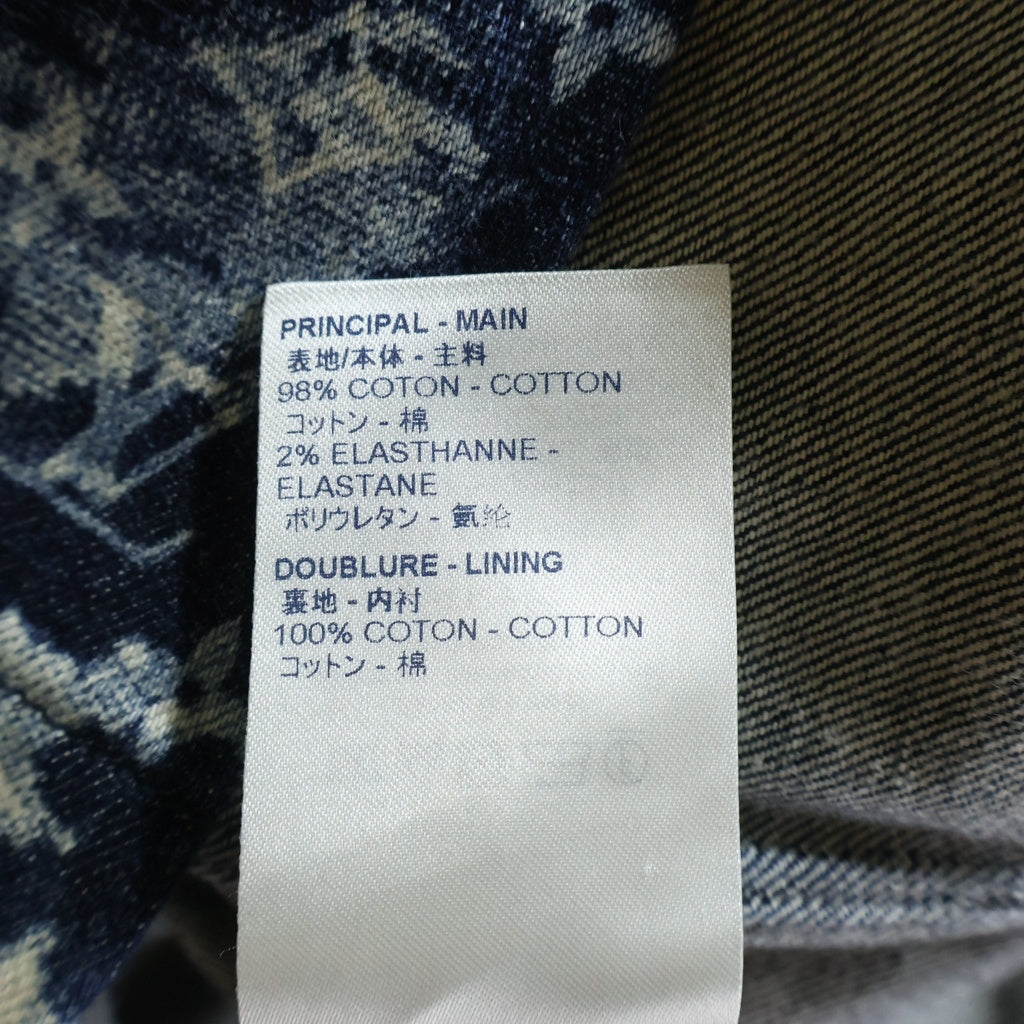 LOUIS VUITTON(ルイヴィトン) 21SS ハワイアン モノグラム タペストリー 半袖開襟デニムシャツ オーバーサイズ コットン ブルー RM211M ZMC HKS02W
