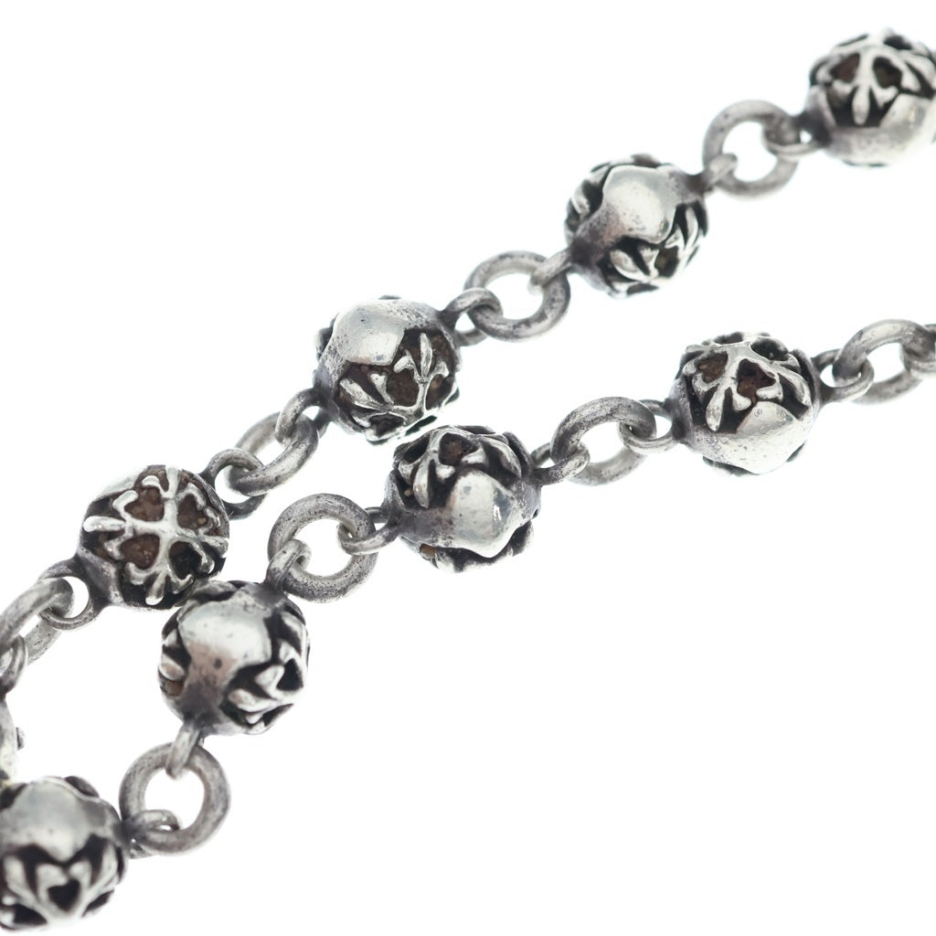 A&G(エーアンドジー) クロスペンダントトップ ロザリオ クロスボールネックレス 925 シルバー