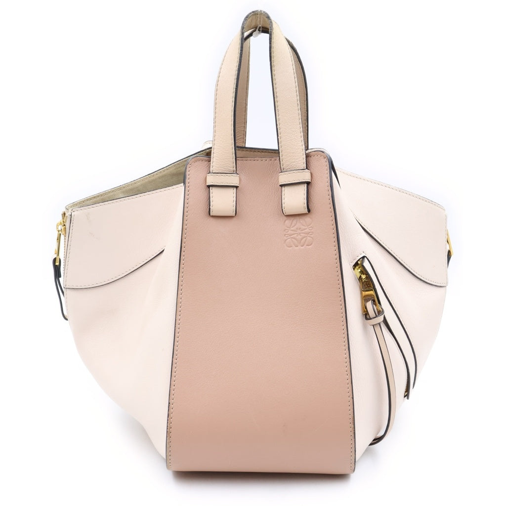 LOEWE(ロエベ) ハンモック スモール 2WAYハンドバッグ ショルダーバッグ ピンク レザー ゴールド金具 レディース