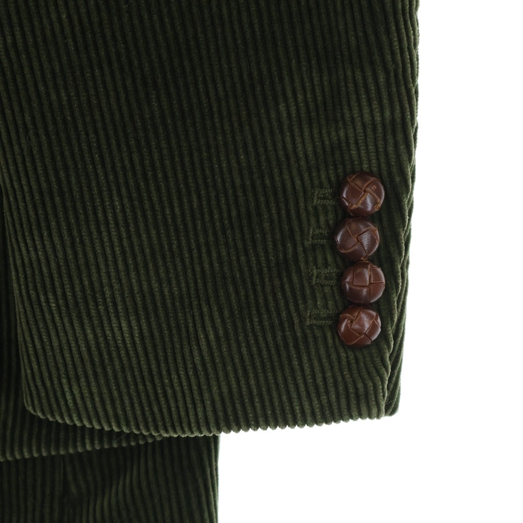 POLO RALPH LAUREN(ポロラルフローレン) レザーボタン コーデュロイ 3B テーラードジャケット グリーン