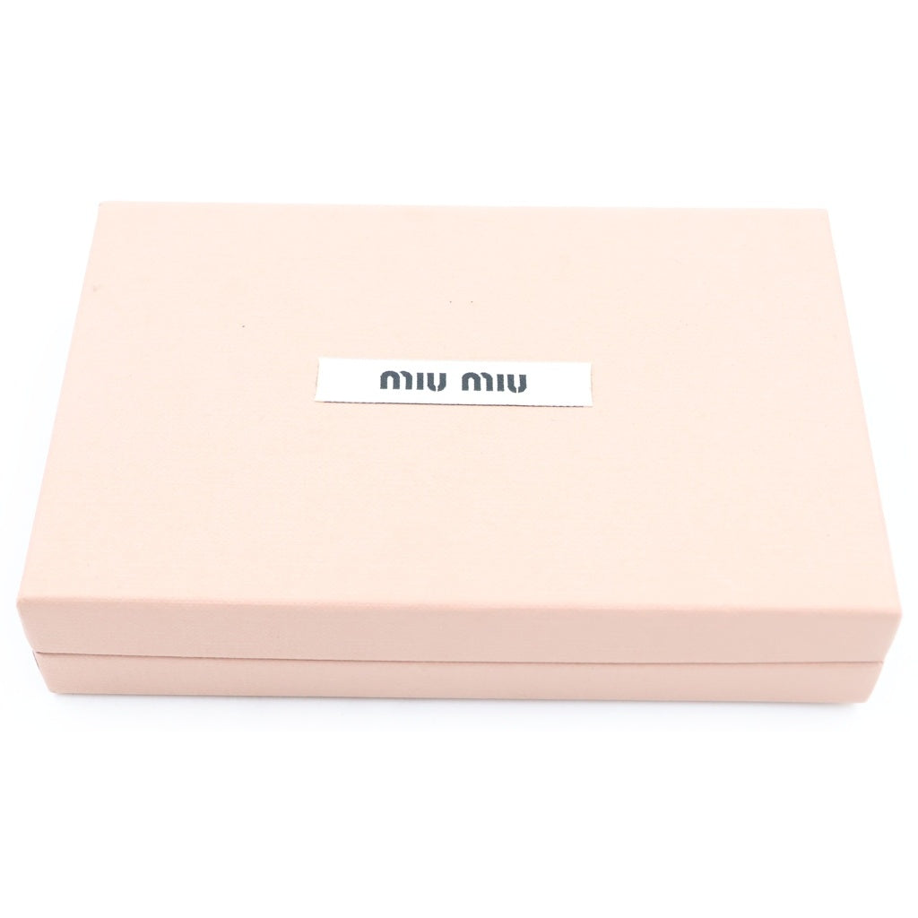 miumiu(ミュウミュウ) フラグメントケース ブルー×白 レザー 5MB060 箱 レディース