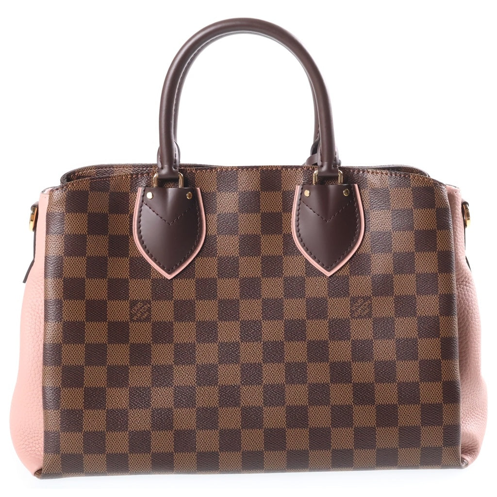 LOUIS VUITTON(ルイヴィトン) ダミエ ノルマンディー マグノリア 2WAYハンドバッグ ショルダーバッグ ブラウン×ピンク レザー×PVC N41488 ゴールド金具 レディース