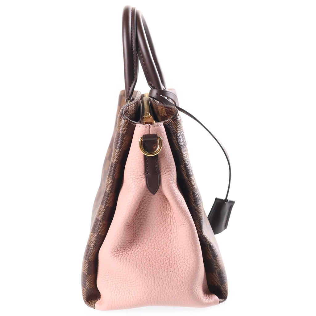 LOUIS VUITTON(ルイヴィトン) ダミエ ノルマンディー マグノリア 2WAYハンドバッグ ショルダーバッグ ブラウン×ピンク レザー×PVC N41488 ゴールド金具 レディース