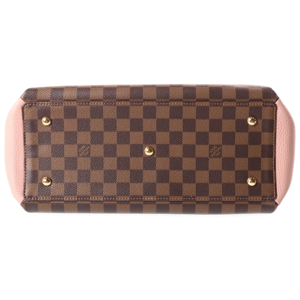 LOUIS VUITTON(ルイヴィトン) ダミエ ノルマンディー マグノリア 2WAYハンドバッグ ショルダーバッグ ブラウン×ピンク レザー×PVC N41488 ゴールド金具 レディース
