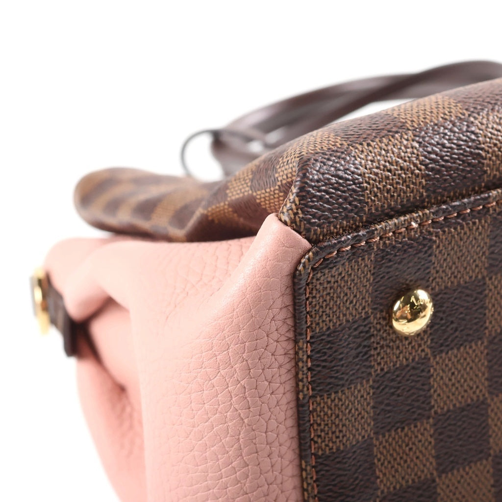 LOUIS VUITTON(ルイヴィトン) ダミエ ノルマンディー マグノリア 2WAYハンドバッグ ショルダーバッグ ブラウン×ピンク レザー×PVC N41488 ゴールド金具 レディース