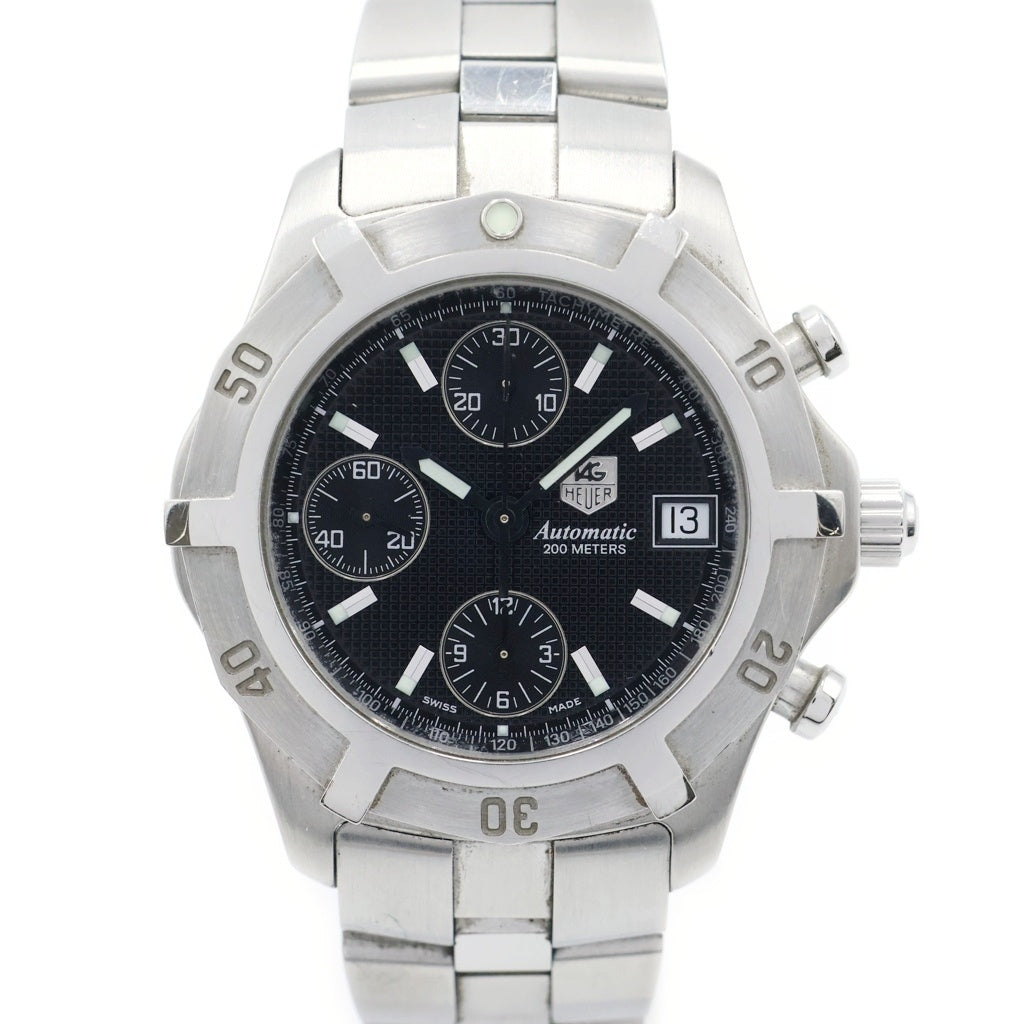 TAG HEUER(タグホイヤー) エクスクルーシブ クロノグラフ 黒文字盤 SS/AT ステンレス 自動巻き 腕時計 CN2111