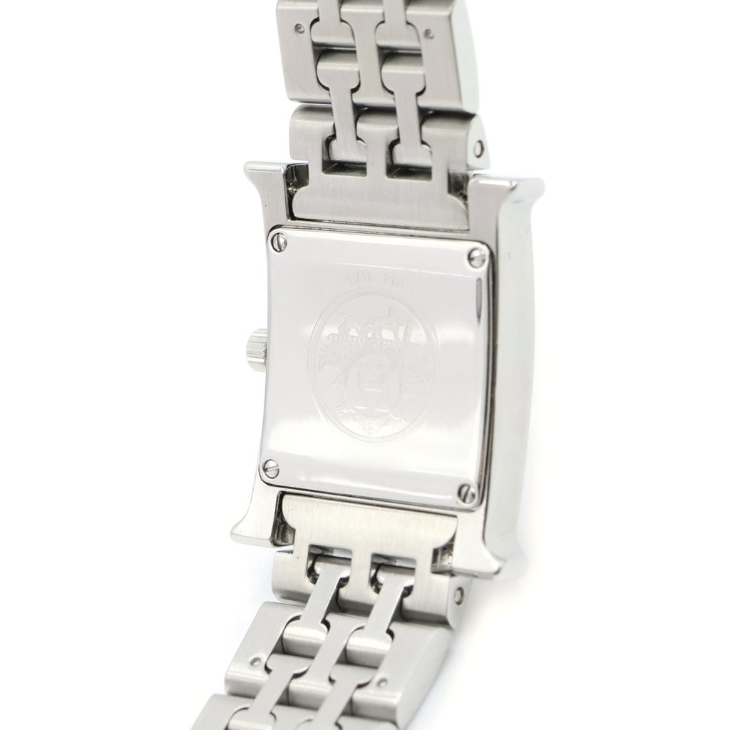 HERMES(エルメス) Hウォッチ アイボリー文字盤 SS/QZ ステンレス クォーツ 腕時計 HH1.210