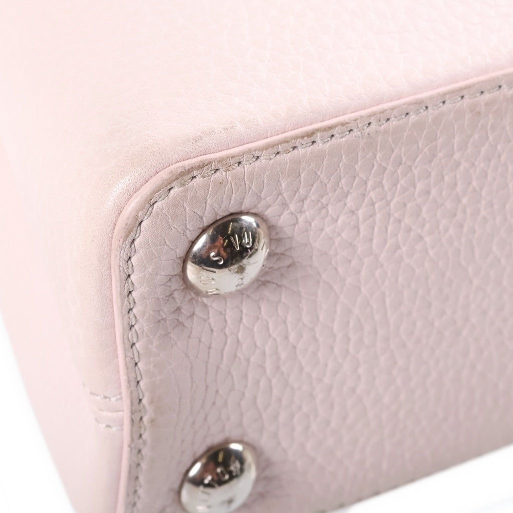 LOUIS VUITTON(ルイヴィトン) カプシーヌBB ナクレ 2WAYハンドバッグ ショルダーバッグ ライトピンクトリヨンレザー M54420 シルバー金具 レディース