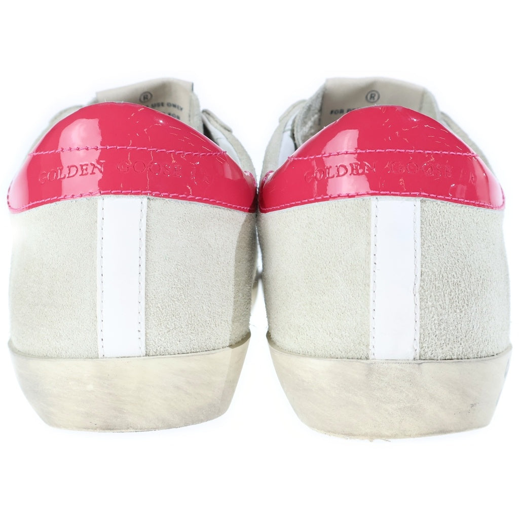 GOLDEN GOOSE DELUXE BRAND(ゴールデングースデラックスブランド) PAINT SUPER STAR スエード ローカットスニーカー ベージュ×ピンク レディース