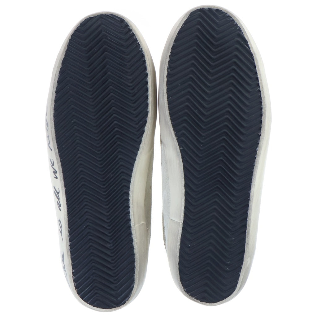 GOLDEN GOOSE DELUXE BRAND(ゴールデングースデラックスブランド) PAINT SUPER STAR スエード ローカットスニーカー ベージュ×ピンク レディース