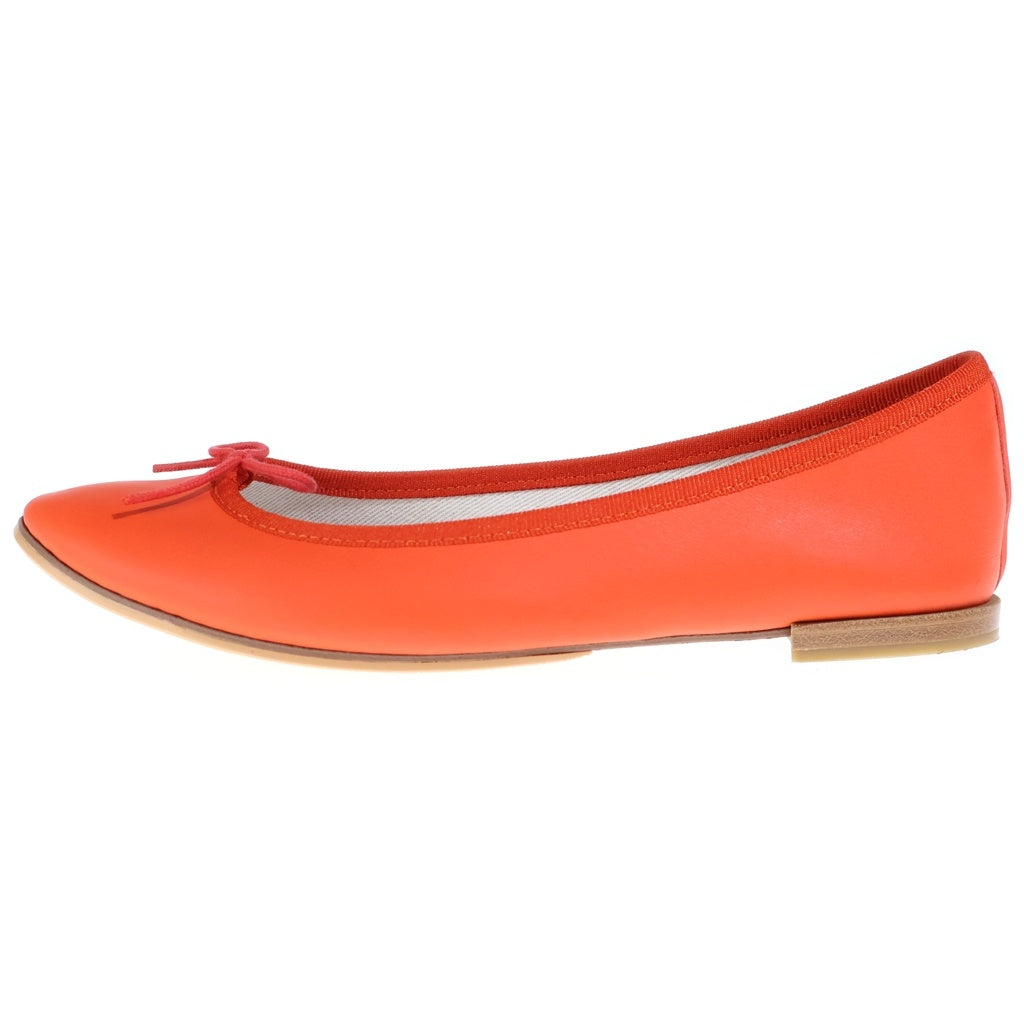 repetto(レペット) Clown レザーフラットバレエシューズ オレンジ レディース