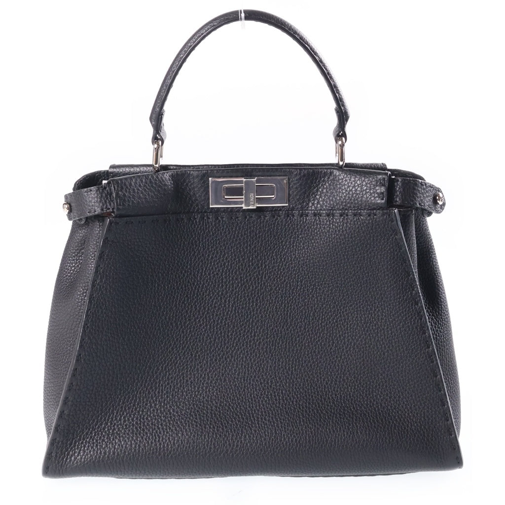 FENDI(フェンディ) ピーカブー セレリア ミディアム 2WAYハンドバッグ ショルダ-バッグ ブラック レザー 8BN226 レディース