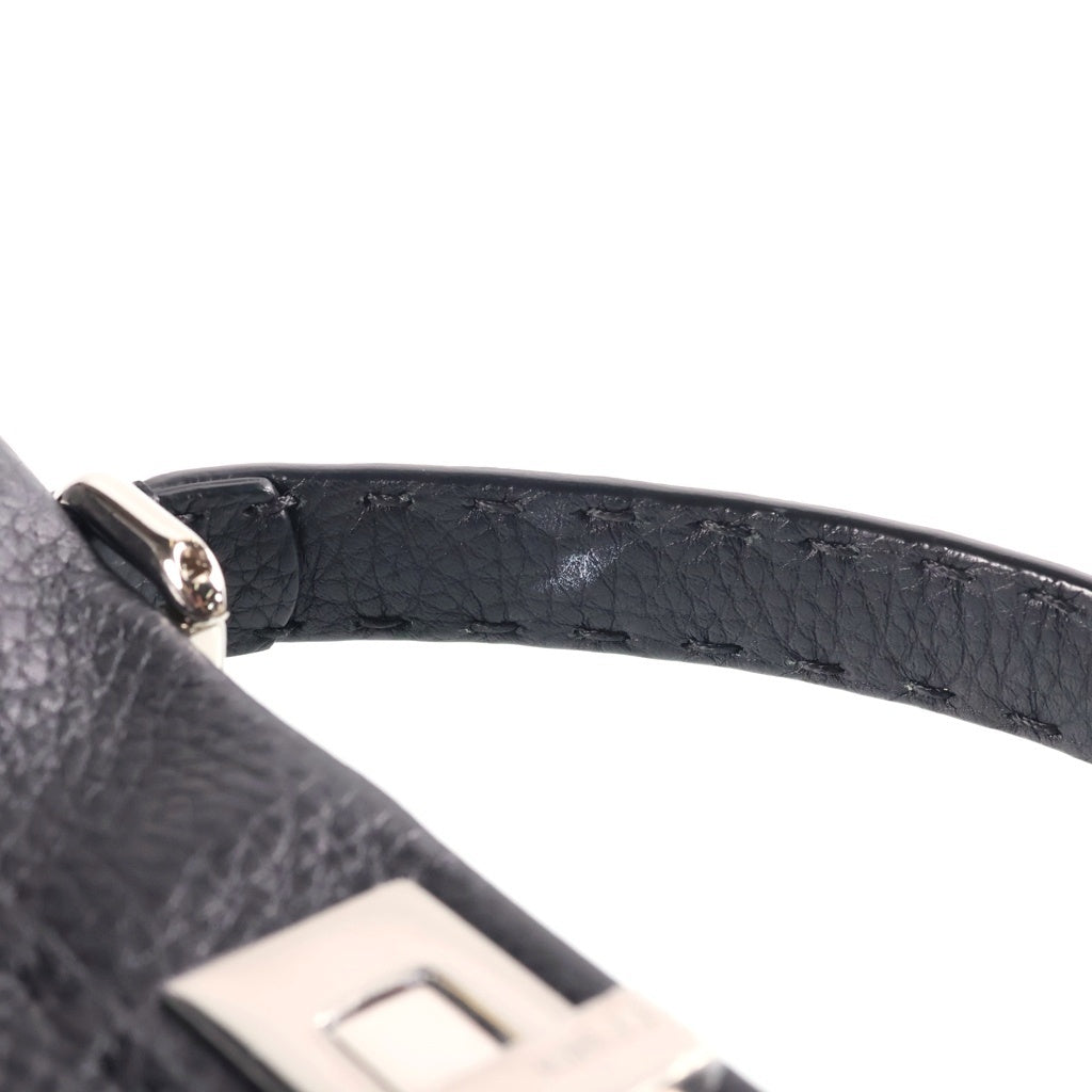 FENDI(フェンディ) ピーカブー セレリア ミディアム 2WAYハンドバッグ ショルダ-バッグ ブラック レザー 8BN226 レディース