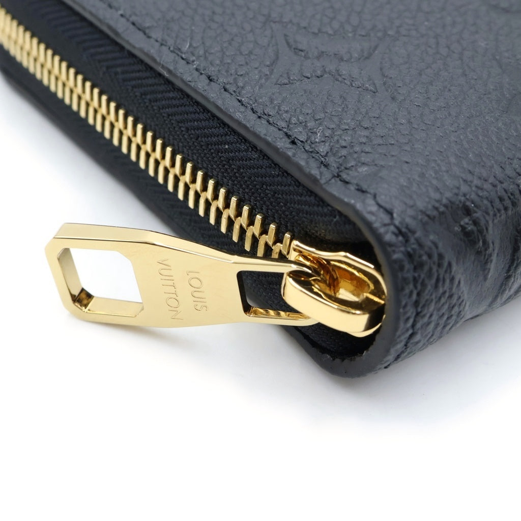 LOUIS VUITTON(ルイヴィトン) モノグラムアンプラント ジッピーウォレット 長財布 ブラック レザー M28791 レディース