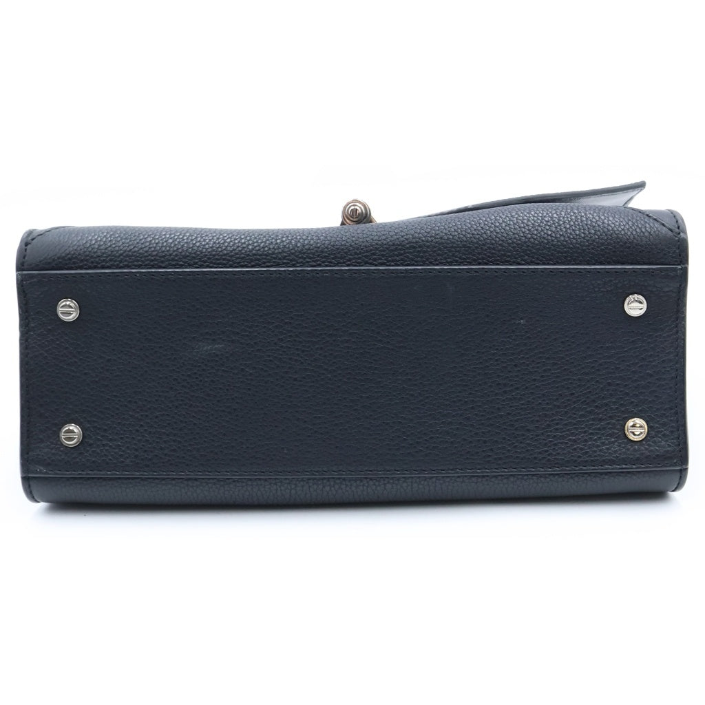 GIVENCHY(ジバンシィ) オブセディア レザー 2WAY ハンド ショルダーバッグ シルバー金具 ブラック レディース
