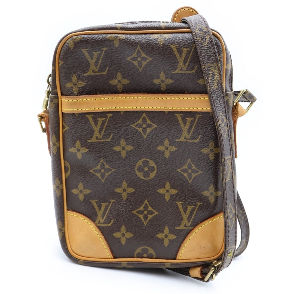 LOUIS VUITTON(ルイヴィトン) モノグラム ダヌーブ ショルダーバッグ ミニバッグ 斜め掛けバッグ ブラウン PVCレザー M45266 ゴールド金具 レディース