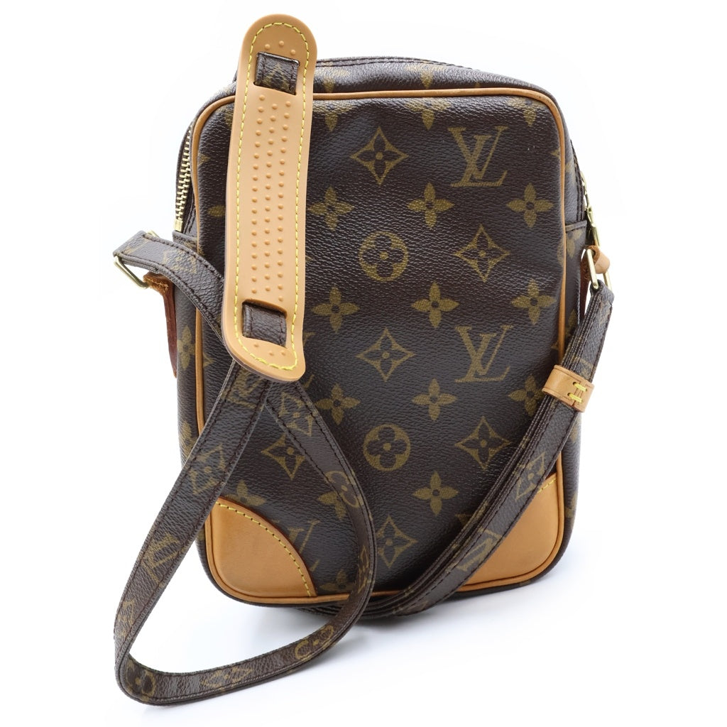 LOUIS VUITTON(ルイヴィトン) モノグラム ダヌーブ ショルダーバッグ ミニバッグ 斜め掛けバッグ ブラウン PVCレザー M45266 ゴールド金具 レディース