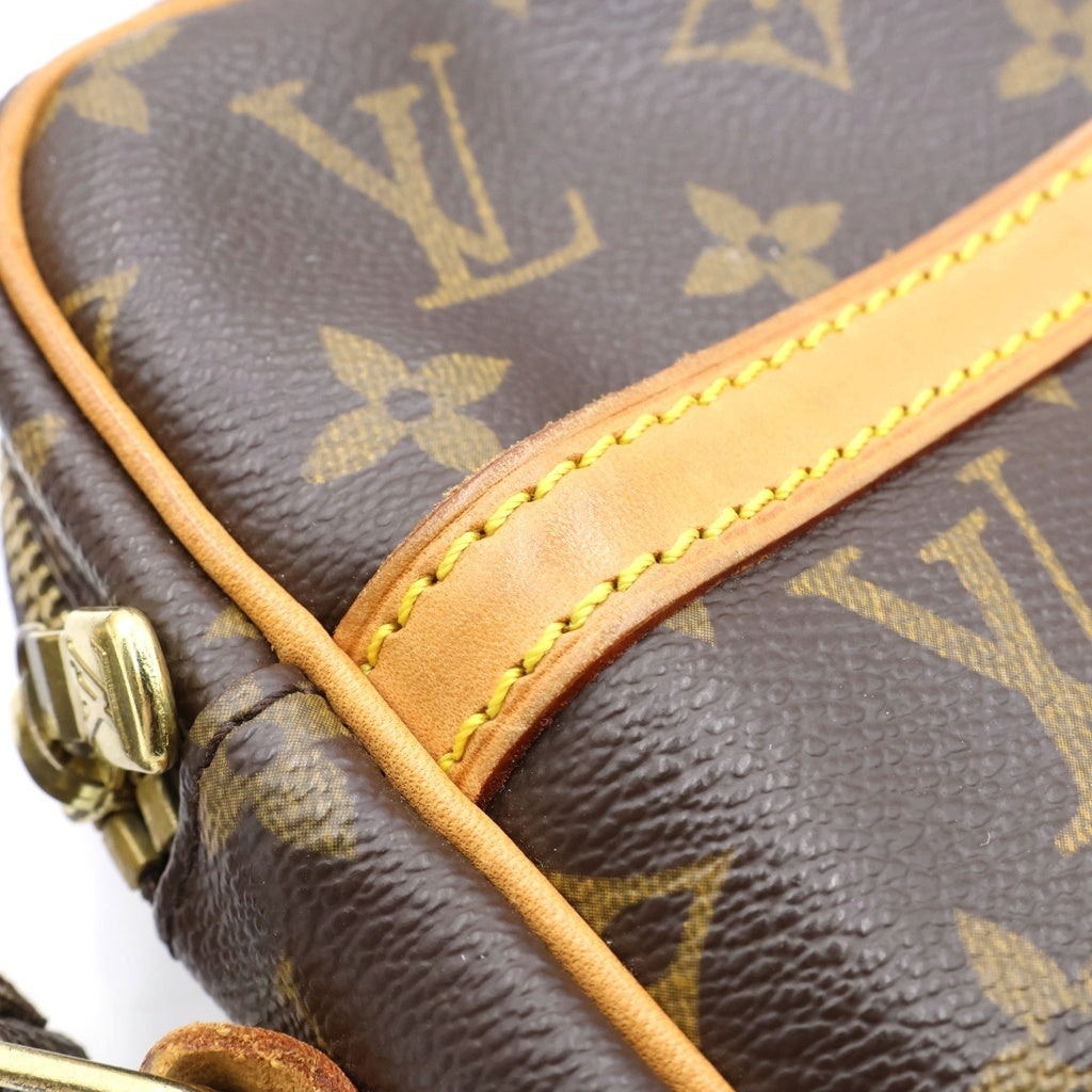 LOUIS VUITTON(ルイヴィトン) モノグラム ダヌーブ ショルダーバッグ ミニバッグ 斜め掛けバッグ ブラウン PVCレザー M45266 ゴールド金具 レディース