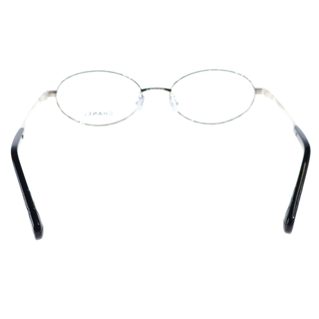 CHANEL(シャネル) オーバル シェイプ オプティカル メタル シルバー 眼鏡 メガネ アイウェア 55□18-140 ブラック/シルバー 2227