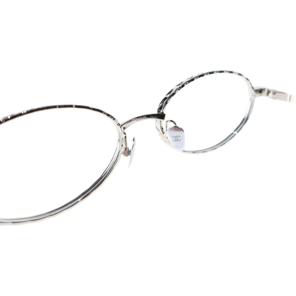 CHANEL(シャネル) オーバル シェイプ オプティカル メタル シルバー 眼鏡 メガネ アイウェア 55□18-140 ブラック/シルバー 2227